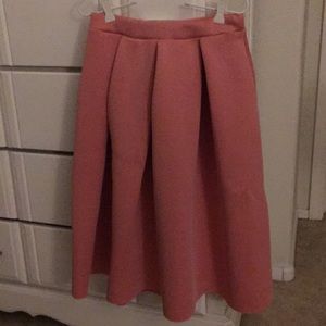 Peach midi skirt
